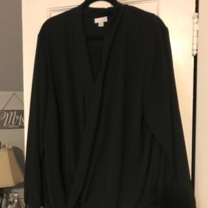 J. Jill faux wrap-front blouse